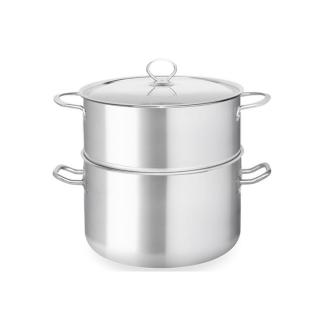 BỘ NỒI INOX 1 ĐÁY SATO ST01-30H (KÈM XỬNG HẤP) 